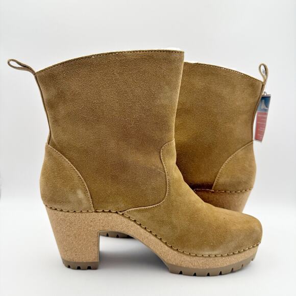 Aetrex Womens Scarlett Bootie EU 40 US 9-9.5M Brown Suede Shearling Lining NWOB - Picture 4 of 13